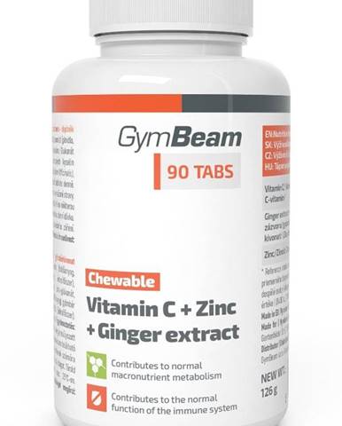 Vitamin C + Zinc + Ginger Extract - GymBeam 90 tbl.