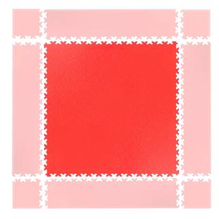 Puzzle záťažová podložka inSPORTline Simple červená