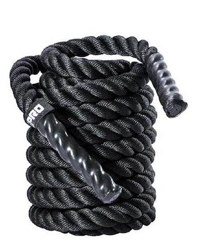 Lano na cvičení LivePro Battle Rope 3.8 cm x 9 m - 8 kg - černá