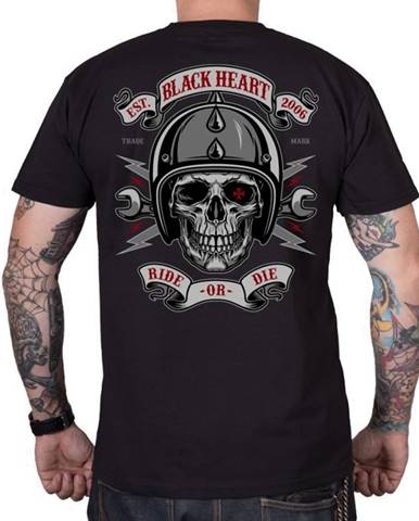 Tričko BLACK HEART Ride or Die čierna - 3XL
