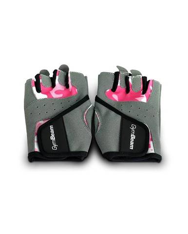 GymBeam Fitness Dámske rukavice Camo Pink  S