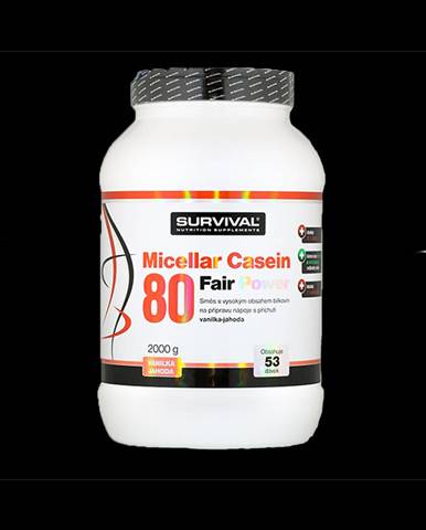 Survival Micellar Casein 80 Fair Power 2000 g vanilka jahoda