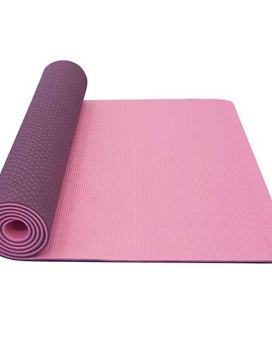 Dvojvrstvová podložka Yate Yoga Mat TPE New 173x61x0,6 cm ružová