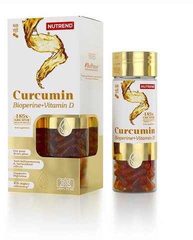 Nutrend Curcumin + Bioperine + Vitamin D, 60 kapsúl