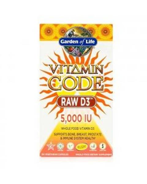 Garden of Life Vitamín D3 - RAW - 5000IU 60 kapslí